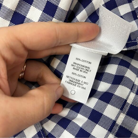 ROSETTA GETTY Gingham Blouse Womens Size 2 Picnic French Girl Cottage Retro Chic - Picture 10 of 12